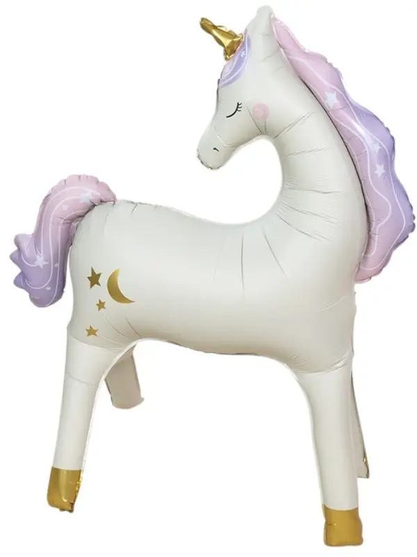 Воздушный шар фольгированный 38 Воздушный шар фольгированный 38" «Единорог», под воздух, матовый