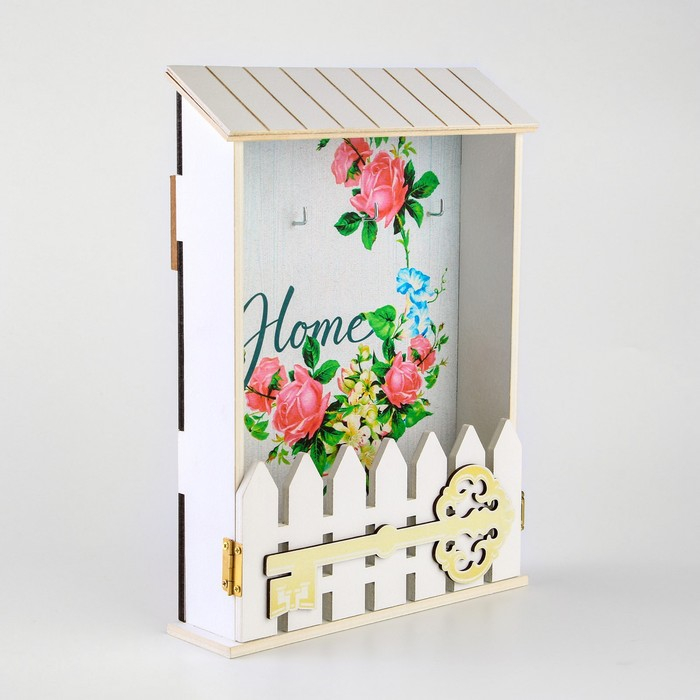 Ключница настенная «Home», цветы, 22,5 х 30,5 х 5,7 см. Ключница настенная «Home», цветы, 22,5 х 30,5 х 5,7 см.