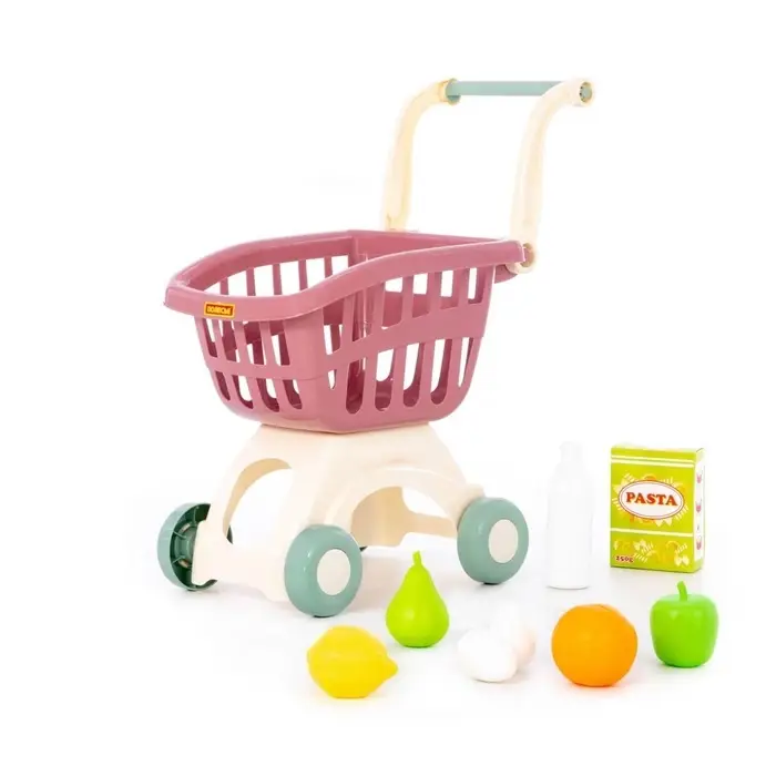 Тележка для маркета "Мини" с набором продуктов, 8 элементов 14089