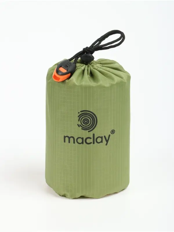 Термоодеяло универсальное maclay, 240&times;150 см, трансформируемое в палатку и спальный мешок, зелёное