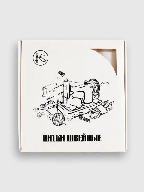 Нитки 45ЛЛ, 200 м, белые №0101