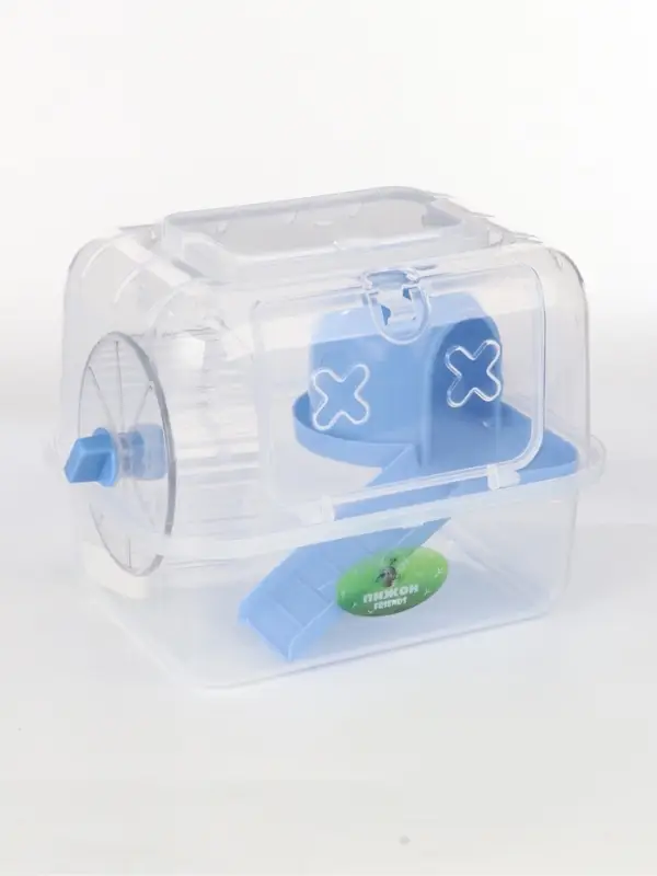 Клетка - переноска для грызунов &laquo;Пижон&raquo;, 27&times;18&times;20 с, с наполнением, прозрачная