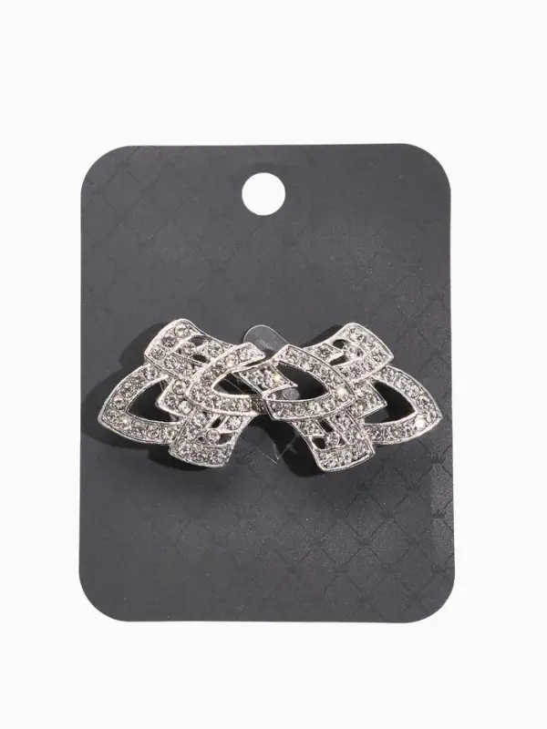 Зажим для кардигана Зажим для кардигана "Ажур", винтажные пики, цвет белый в серебре