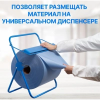 Материал протирочный нетканый Puretech W3 60г/м2,синий, 30x34см,500л/рул