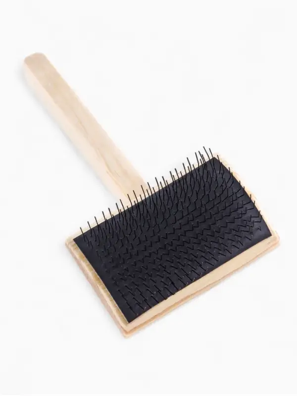 Щетка - пуходёрка ZOONIK, 85&times;55 мм, полукруглая, большая, дерево