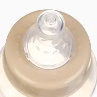 Бутылочка для кормления Bear 150 мл, цилиндр, бежевый Mum&Baby