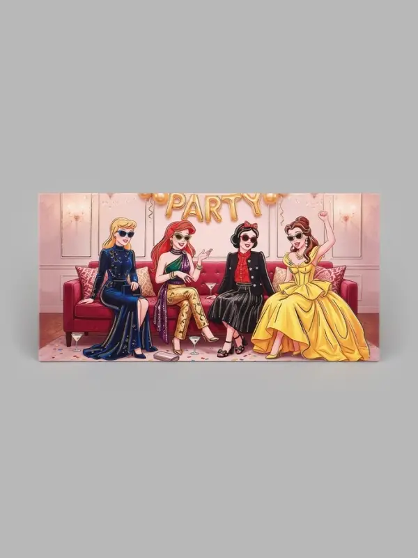 Конверт для денег &laquo;С Днём рождения! Подружки&raquo;, тиснение, 16.5&times;8 см