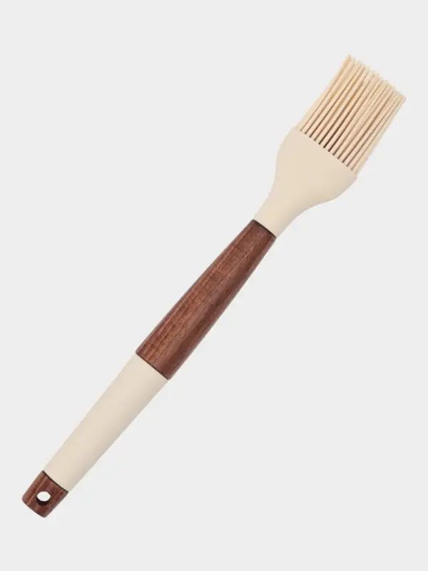 Кисточка кулинарная, с деревянной ручкой, силикон