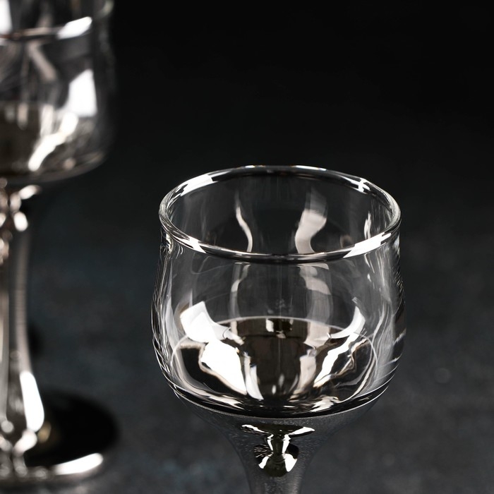 Набор рюмок «Поло», 55 мл, 6 шт, цвет серебряный Набор рюмок «Поло», 55 мл, 6 шт, цвет серебряный