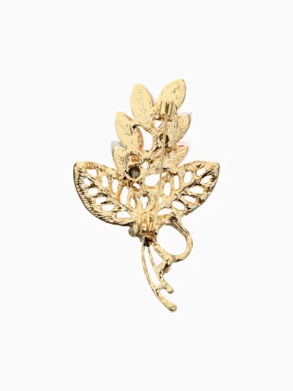 Брошь &laquo;Букетик&raquo;, цветная в золоте