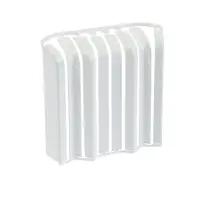 Накладки для округлого плинтуса &laquo;Идеал. Дюра&raquo;, 80 мм, 8 штук, цвет 001 белый