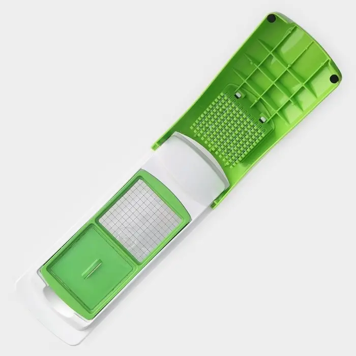 Овощерезка универсальная Доляна &laquo;Фреш Флеш&raquo;, 7 насадок, овощечистка, мерный контейнер, 27&times;10&times;12 см, зелёная, белая