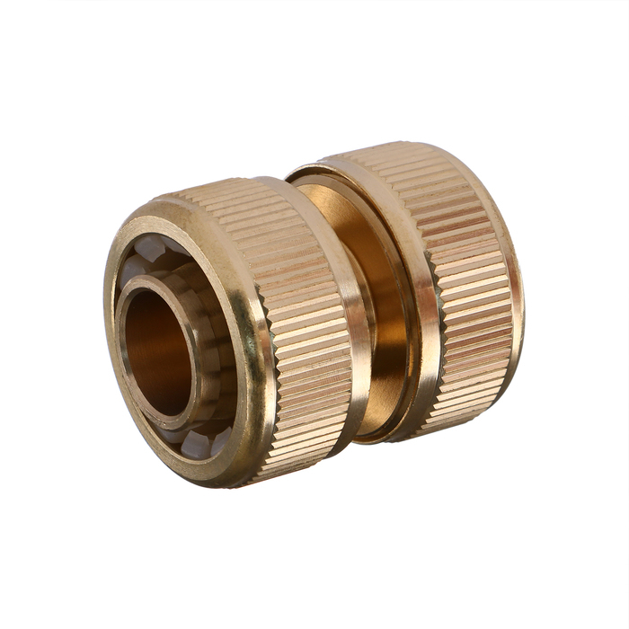 Муфта соединительная, для шлангов 3/4 Муфта соединительная, для шлангов 3/4" (19 мм), цанговое соединение, латунь, Greengo