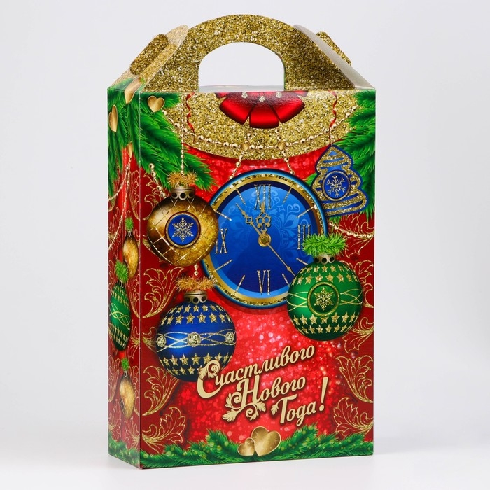 Новый год. Коробка подарочная новогодняя Ларец Часы 17,5 х 31 х 7 см. Новый год. Коробка подарочная новогодняя Ларец Часы 17,5 х 31 х 7 см.