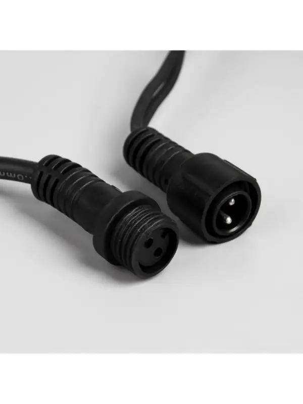 Гирлянда &laquo;Бахрома&raquo; 3&times;0.6 м, IP65, УМС, тёмная нить каучук, 108 LED, свечение синее, 220 В
