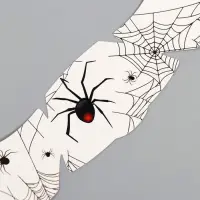 Переводная тату на тело чёрная «Веснушки. Паучки на паутине», 16×5 см