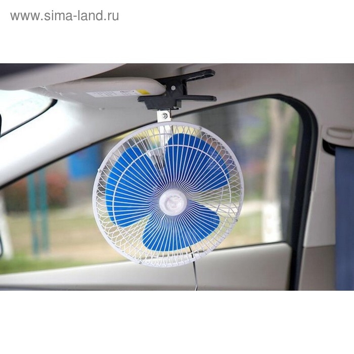 Вентилятор салона на прищепке, 12 В, провод 1.2 м, d19 см Вентилятор салона на прищепке, 12 В, провод 1.2 м, d19 см