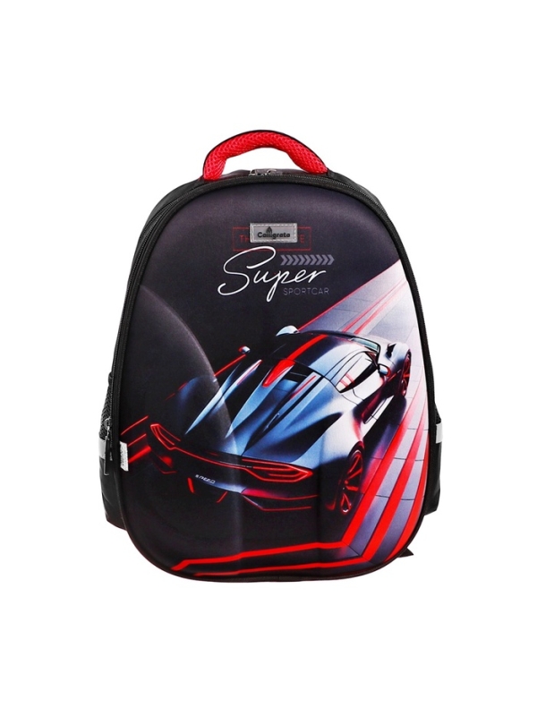 Рюкзак каркасный школьный, 39 х 30 х 14 см, Calligrata Рюкзак каркасный школьный, 39 х 30 х 14 см, Calligrata "Черный стиль"