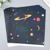 Бумага для скрапбукинга «Арт Узор. Вселенная», 180 г/м², 30.5×32 см