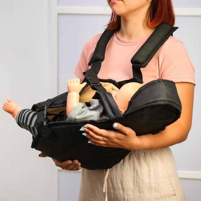 Рюкзак кенгуру для малыша «Сидим и лежим», цвет черный Рюкзак кенгуру для малыша «Сидим и лежим», цвет черный