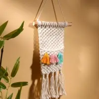 Кармашек текстильный, подвесной, 22&times;50 см, белый