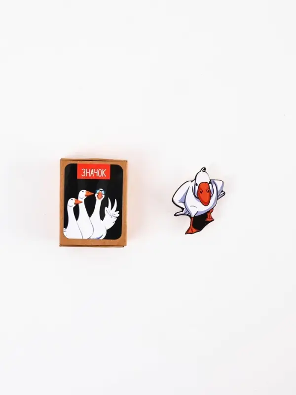 Значок в коробочке &laquo;Гусь&raquo;, 3.3&times;4 см