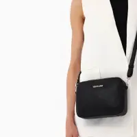 Сумка женская кросс-боди TEXTURA на молнии, 20&times;7&times;15 см, чёрная