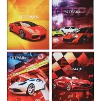 Комплект тетрадей, 48 листов в клетку, Calligrata &laquo;Авто&raquo;, серые листы, 5 штук