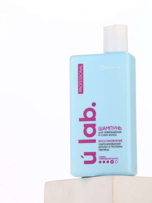 Профессиональный восстанавливающий шампунь для сухих и пористых волос с кератином и протеинами пшеницы, 250 мл ULAB
