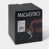 Чайник Magistro Stone, 2.7 л, со свистком, ручка софт тач, индукция, нержавеющая сталь, чёрный
