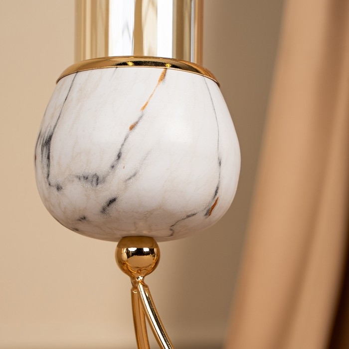 Подсвечник металл, стекло «Сплетение» на 4 свечи 47 х 10 х 28 см