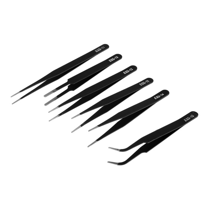 Набор пинцетов ТУНДРА, антистатических, нержавеющая сталь, 6 шт. Набор пинцетов ТУНДРА, антистатических, нержавеющая сталь, 6 шт.