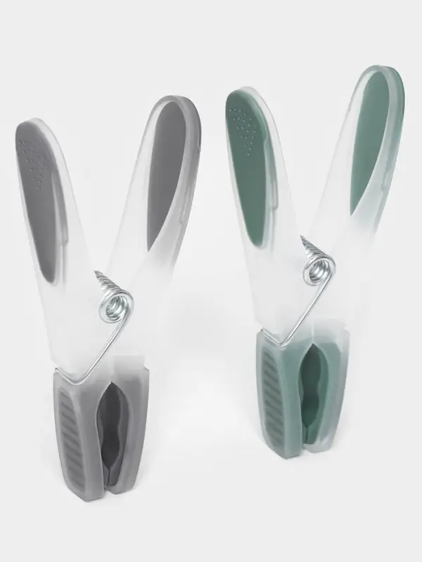 Набор прищепок бельевых Доляна, 20 шт., пластик, 8.4&times;1.6 см, серо-зелёный