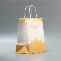 Пакет подарочный крафтовый &laquo;Рамадан&raquo;, Ramadan kareem, 22&times;25&times;12 см