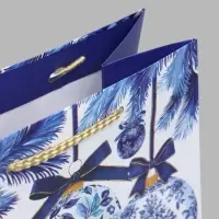 Пакет подарочный ламинированный &laquo;Шары гжель&raquo; MS 18&times;22.3&times;10 см