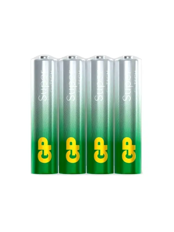 Батарейка алкалиновая GP Super, AAA, LR03-4S, 1.5 В, спайка, 4 шт.