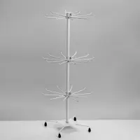 Вертушка QF, 3 яруса по 10 крючков, 30&times;30&times;65 см, белая