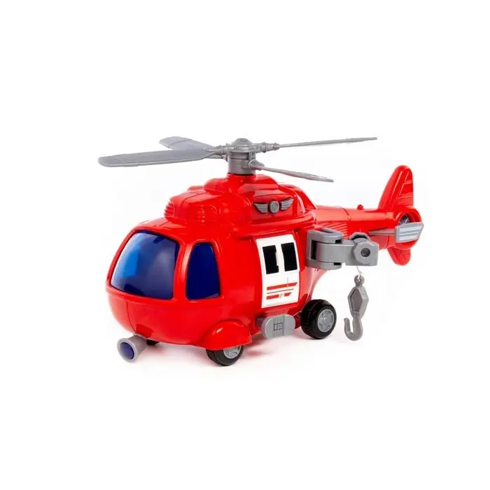 Вертолёт пожарный "Импульс", инерционный, со светом и звуком 61823
