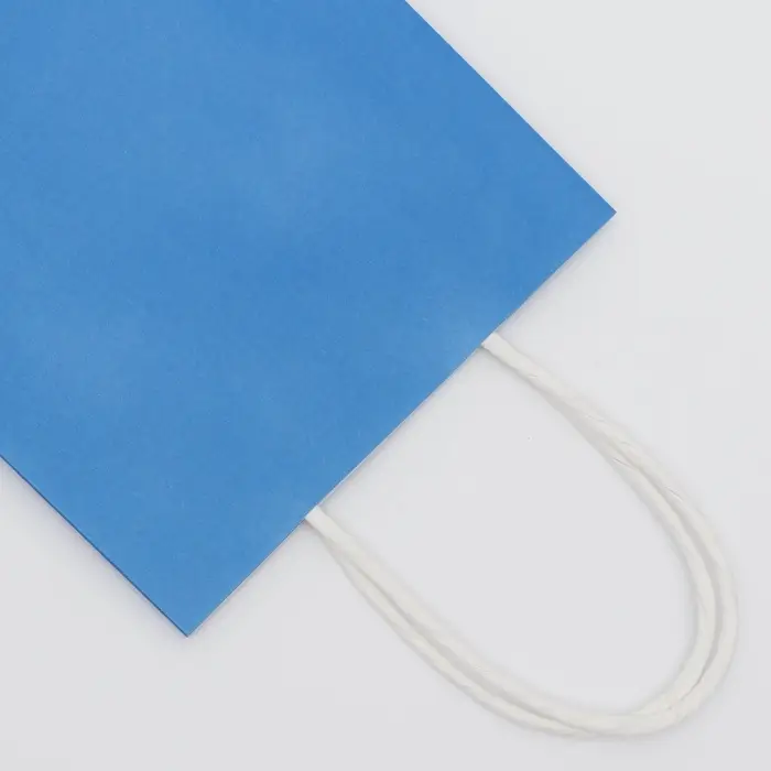 Пакет крафт синий, круглая ручка, 15×21×8 см, 120 г Пакет крафт синий, круглая ручка, 15×21×8 см, 120 г