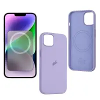Чехол iPh 14 Silicon Case 100% ORG Lilac (MagSafe + анимация NFC Clear) c LOGO