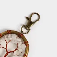 Брелок ловец снов "Великое древо" 19 см, цв. белый Брелок ловец снов "Великое древо" 19 см, цв. белый