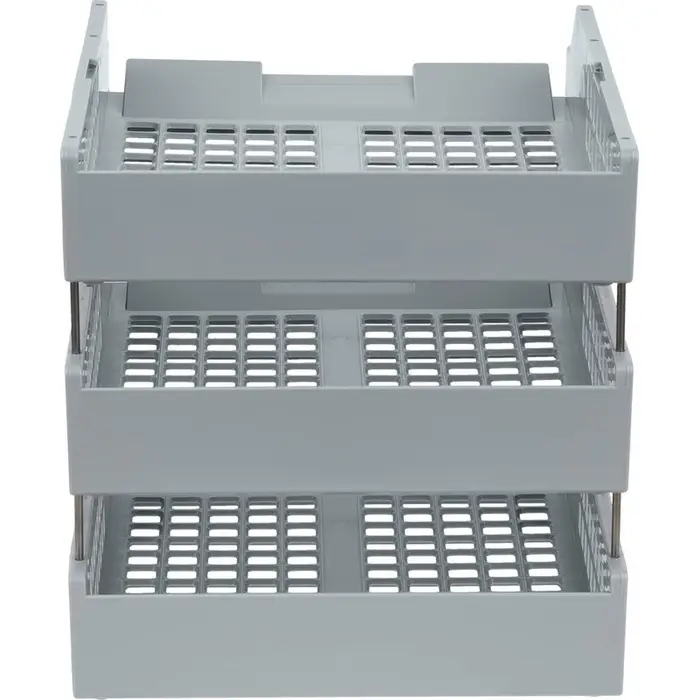 Набор лотков для бумаг &laquo;Стамм&raquo; STRONG, А4, горизонтальный, на металлических стержнях, 3 отделения, серый