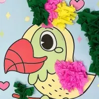 Объемная аппликация "Попугай". По методике Монтессори. 257121