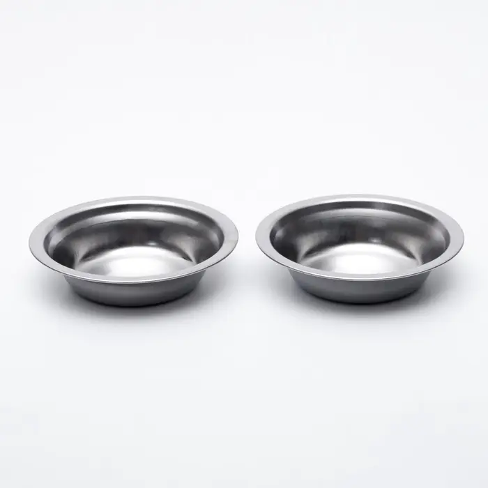 Набор из 2 мисок, 2&times;100 мл, на чёрной подставке, нержавеющая сталь