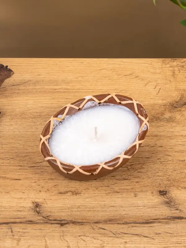 Свеча в керамической чаше, 12х9х5 см Свеча в керамической чаше, 12х9х5 см