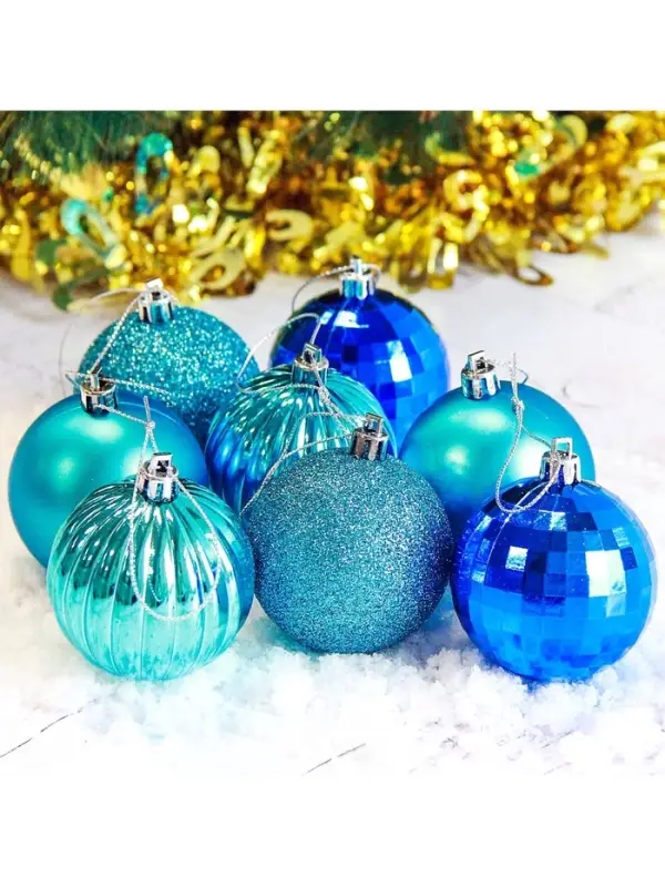 Ёлочные игрушки &laquo;Ассорти&raquo;, шары новогодние, набор 8 шт., d=6 см