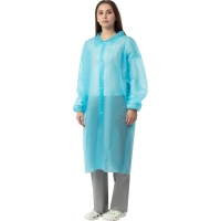 Халат однораз. д/посетителя на кнопках,голубой,XL,6514,1шт/уп,ПС