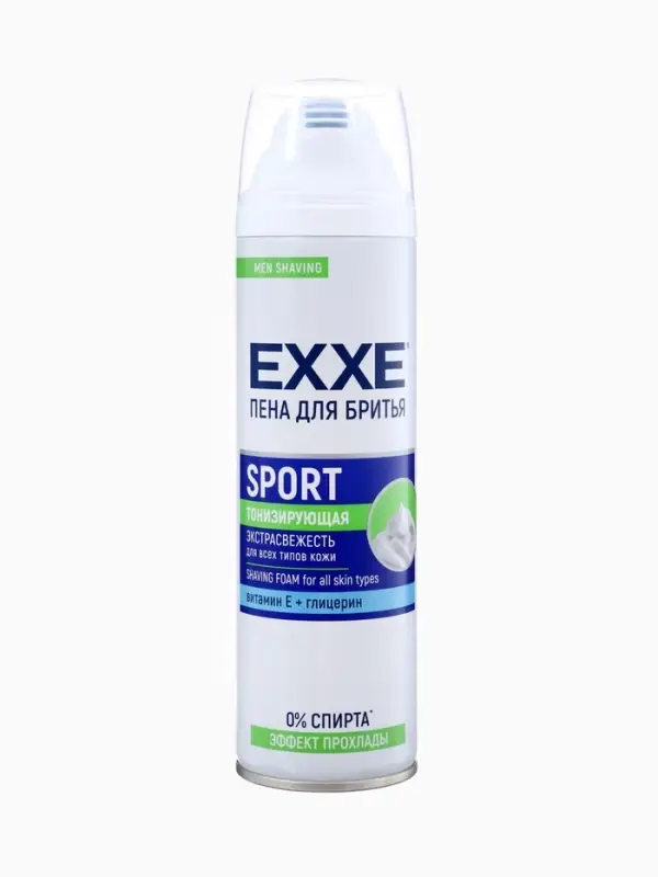 Пена для бритья Exxe Sport Energy Cool Effect, тонизирующая, 200 мл