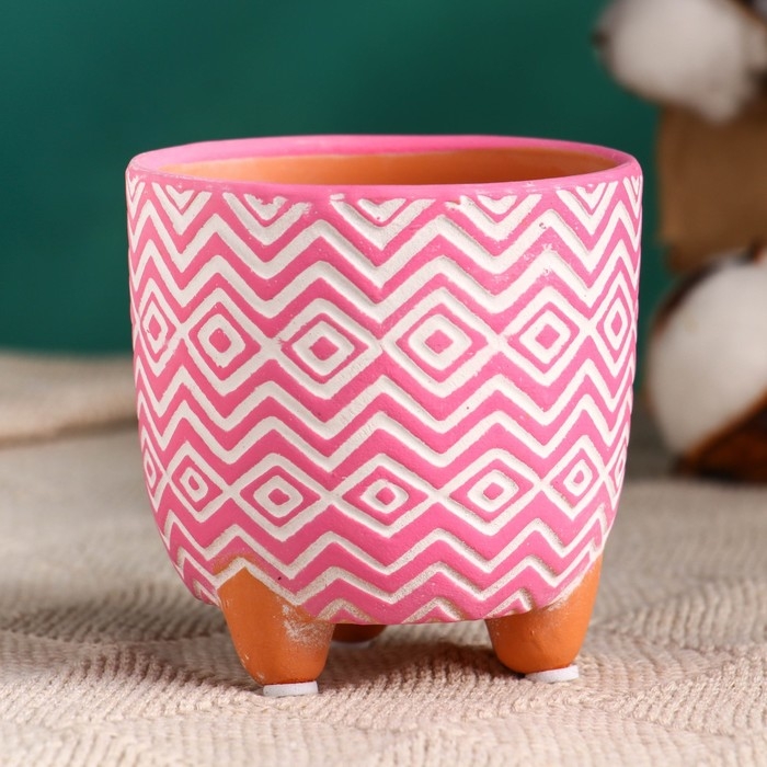 Кашпо  Кашпо "Узоры" МИКС, 8х7,5см