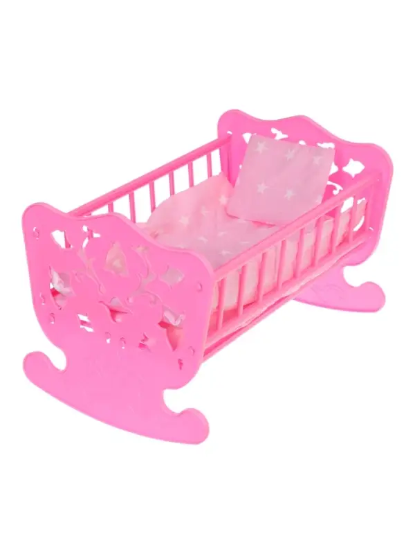 Кровать кукольная, с комплектом белья: матрас, подушка, одеяло (48&times;30 см)